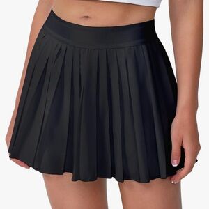 Black Pleated Tennis Skort